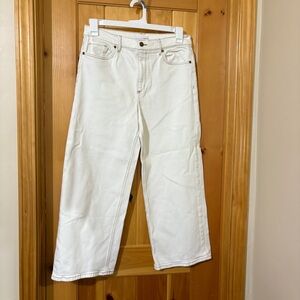 The LOFT WIDE LEG JEANS Cream Size 29/8